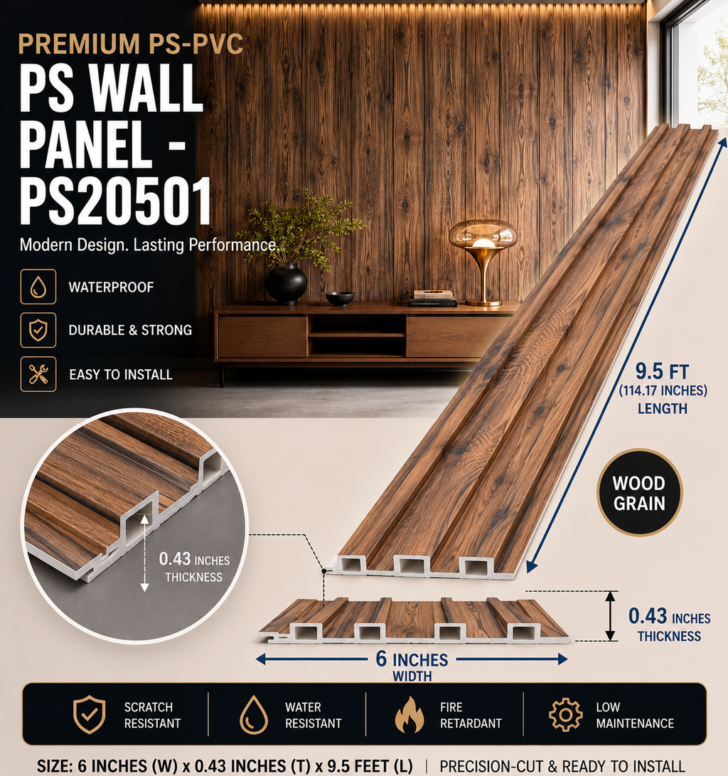 6 × 114.17 inches PS-PVC Wall Panel – PS20501