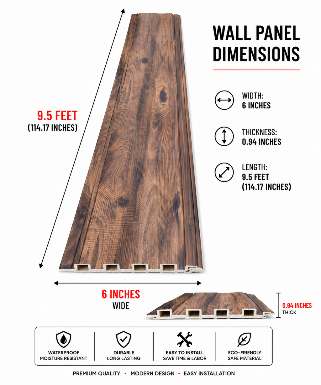 6 × 114.17 inches PS-PVC Wall Panel – PS20501