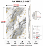 4 × 8 FT PVC Marble Sheet Bedroom - 25609