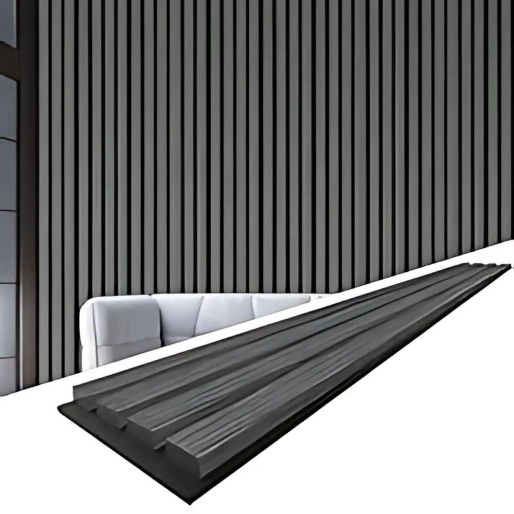2 FT × 10 FT Wooden Acoustic Wall Panel – Grey