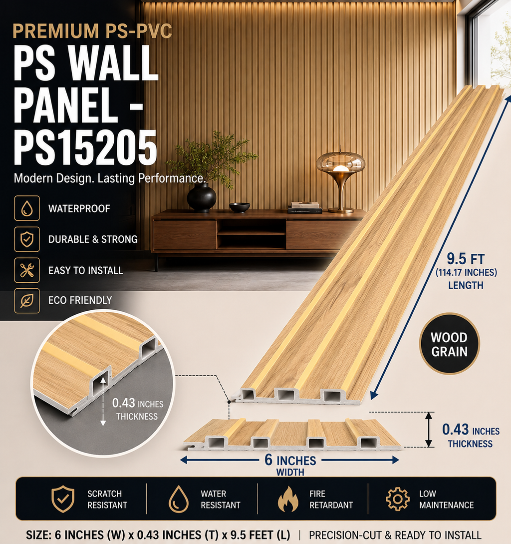 6 × 114.17 inches PS-PVC Wall Panel – PS15205
