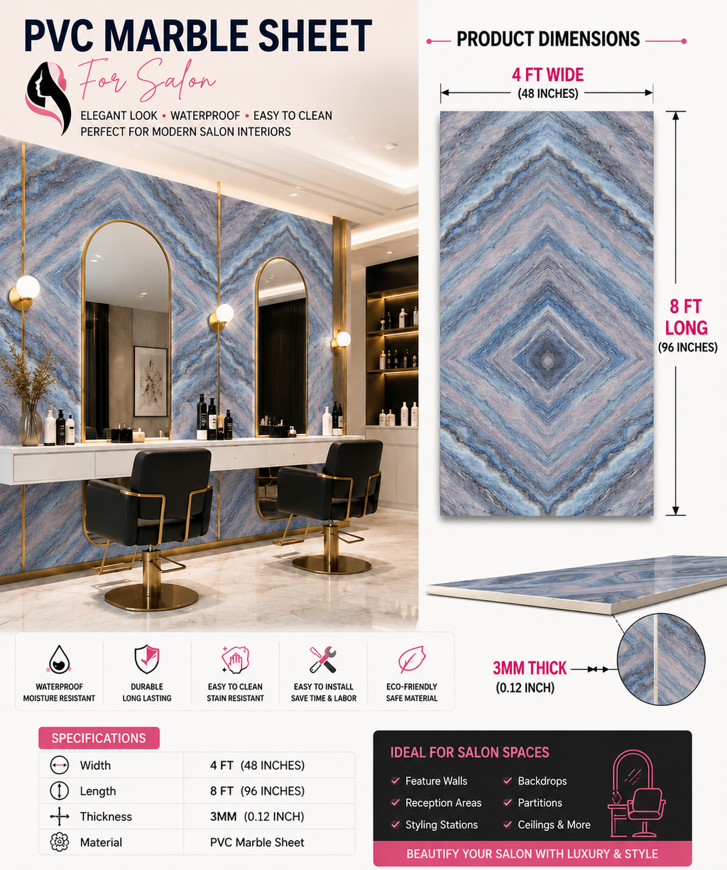 4 FT × 8 FT 3D PVC Marble Wall Panel – BLD-181