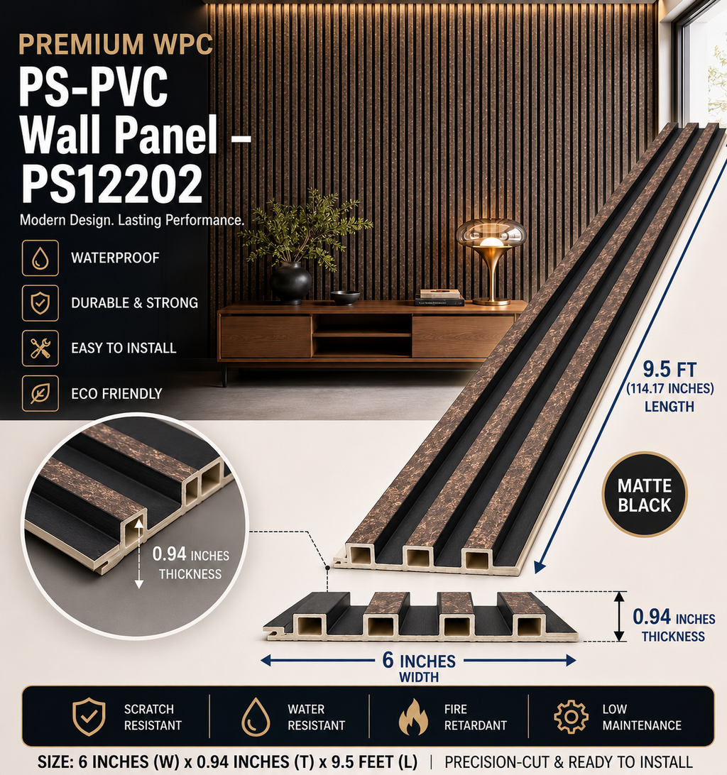 6 × 114.17 inches PS-PVC Wall Panel – PS12202
