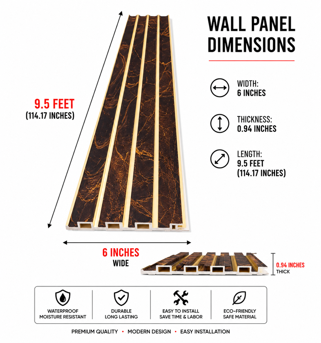 6 × 114.17 inches PS-PVC Wall Panel – PS15207
