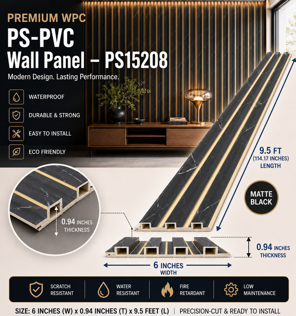 6 × 114.17 inches PS-PVCWall Panel – PS15208