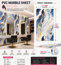 4 × 8 FT - PVC Marble Sheet (Black-office/lounge) - 1892301