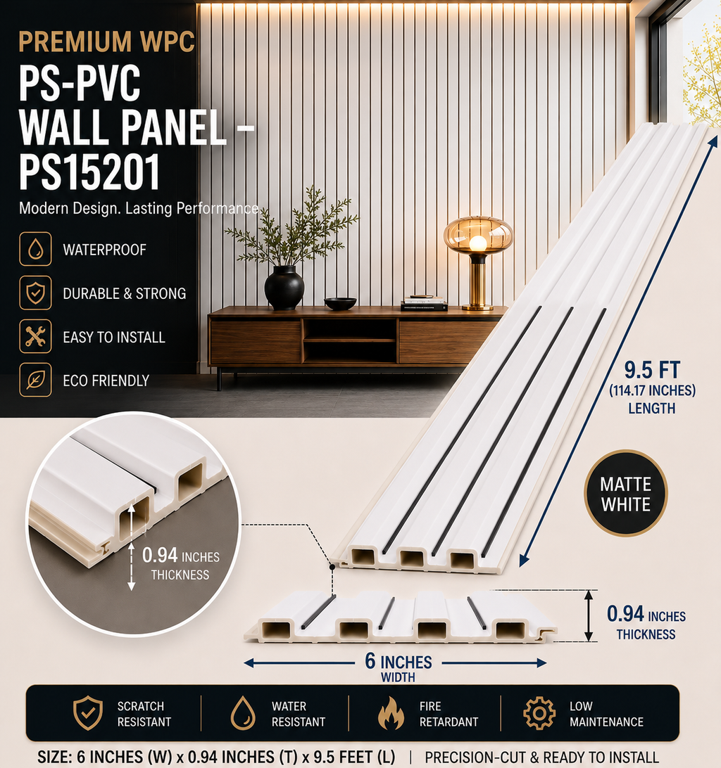 6 × 114.17 inches PS-PVC Wall Panel – PS15201