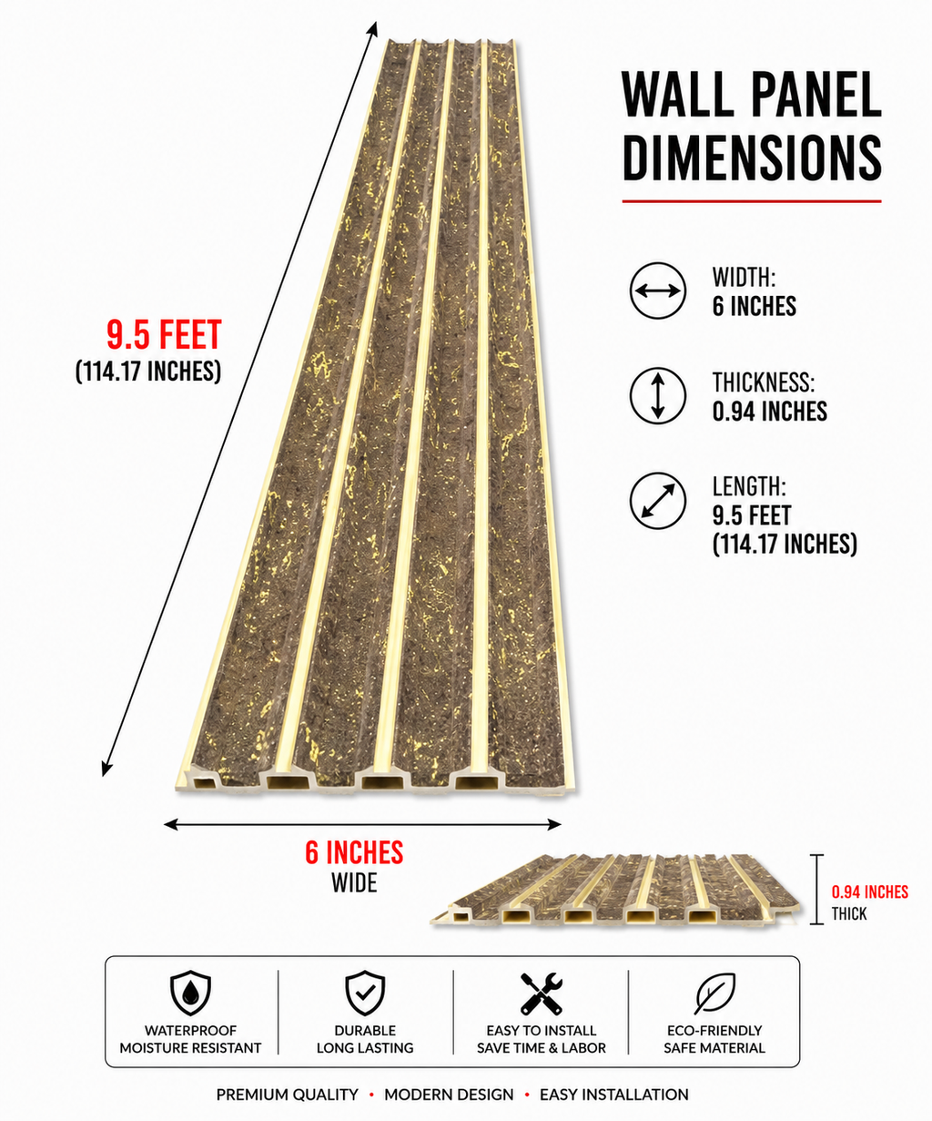 6 × 114.17 inches PS-PVC Wall Panel – PS15206